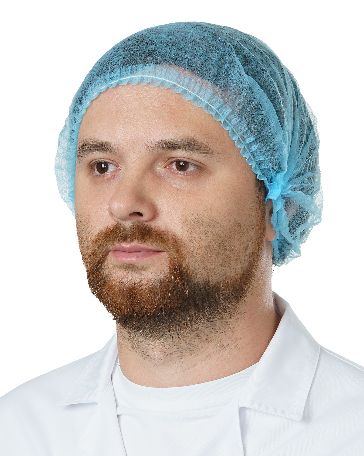 Шапочка-берет медицинская одноразовая (шарлотта) (RLN5302) цвет голубой ...