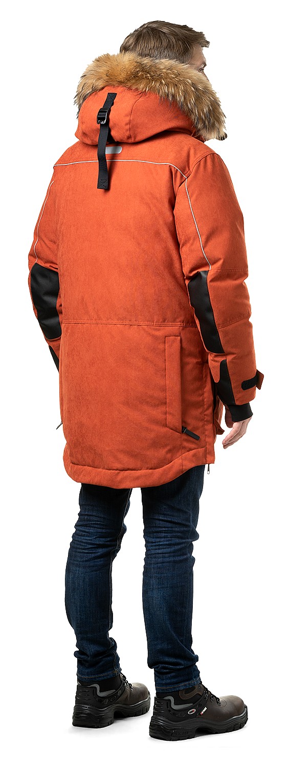 Куртка-парка мужская зимняя «Фокс» (цвет терракотовый) ::  в .